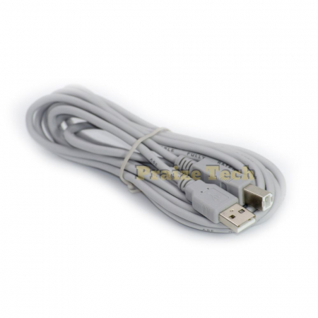 Cablu USB A Tata - USB B Tata, Gri, Cablu Imprimanta, 2.5 M Lungime - Ideal pentru Scanner, HDD extern, Hub USB [1]