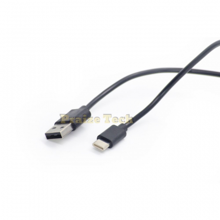 Cablu USB Tata A - USB Tata Tip C, Lungime 1m, Model Negru - pentru Smartphone, Laptop, Hub USB [1]