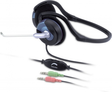 Casti Genius, Model Negru, HS-300N, Microfon – Conectare 2x Jack [1]