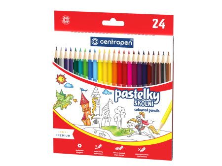 Creioane colorate Centropen 24/Set