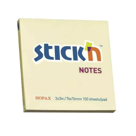 Notes - Cub Notes Autoadeziv 76x76 mm - Galben Pal (100 file/buc)
