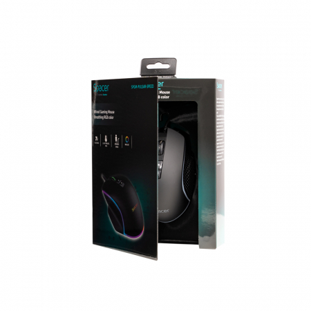Mouse Gaming Spacer, RGB, 8000 DPI, SPGM Pulsar Speed - LED RGB, 6 Moduri [4]