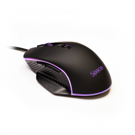 Gaming - Mouse Gaming Spacer, RGB, 8000 DPI, SPGM Pulsar Speed - LED RGB, 6 Moduri