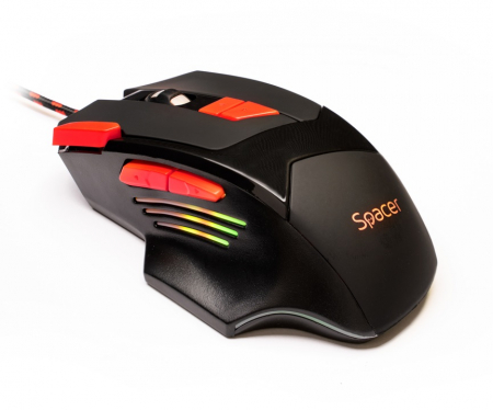 Gaming - Mouse Gaming Spacer, RGB, 2400 DPI, SP GM-02