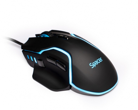 Gaming - Mouse Gaming Spacer, RGB, 12000 DPI, SPGM Alien Race - LED RGB, 8 Moduri