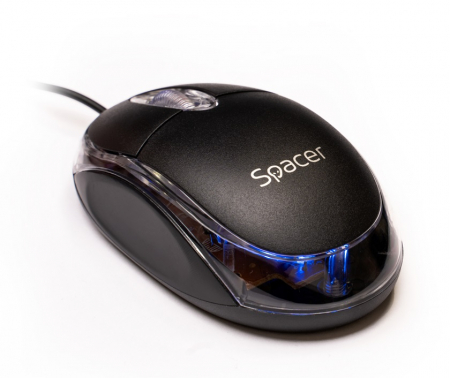 Mouse - Mouse Spacer, Negru, 800 DPI, SPMO-080 - Ideal pentru Birou sau Acasa