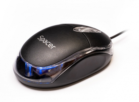 Mouse Spacer, Negru, 800 DPI, SPMO-080 - Ideal pentru Birou sau Acasa [1]