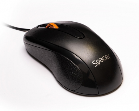 Mouse - Mouse Spacer, Negru, 1000 DPI, SPMO-F01 - Ideal pentru Birou sau Acasa