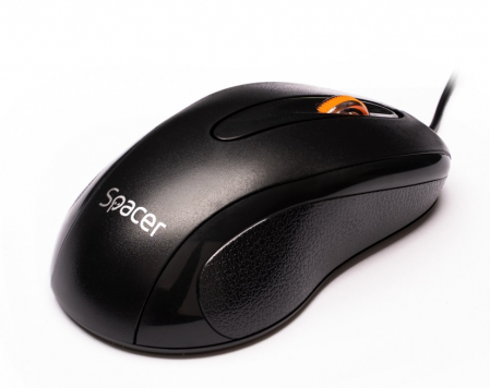 Mouse Spacer, Negru, 1000 DPI, SPMO-F01 - Ideal pentru Birou sau Acasa [2]