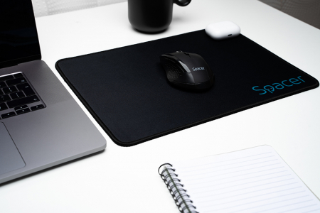Mousepad Spacer Gaming, Negru, 350x250mm, Cauciuc si Textil [3]