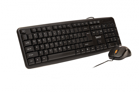 KIT Tastatura si Mouse USB Spacer, Negru, SPDS-S6201 - Ideal pentru Birou sau Acasa [1]