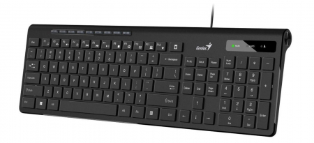 Tastatura USB Genius, Negru, 104 Taste, 230II - Ideal pentru Birou sau Acasa [1]