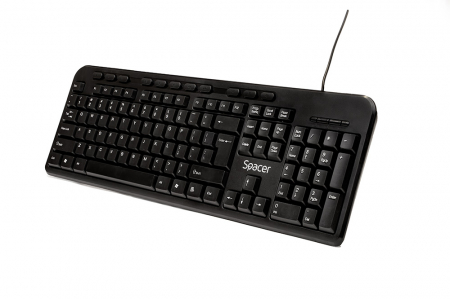 Tastatura USB Spacer, Negru, 104+11 Taste, SPKB-169 - Ideal pentru Birou sau Acasa [3]
