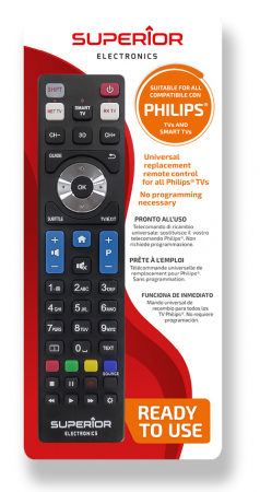 Telecomenzi - Telecomanda Universala Superior, Model Negru – Compatibil Philips