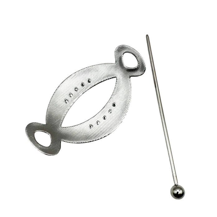 Ac de par metalic argintiu KYOTO – accesoriu elegant pentru coc [2]