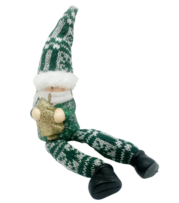 Figurina Craciun NICHOLAS, 15cm, Picioare atarnate [2]