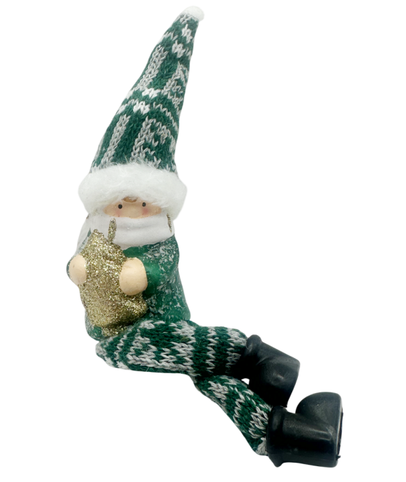 Figurina Craciun NICHOLAS, 15cm, Picioare atarnate [1]