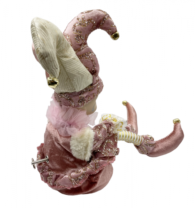 Figurina muzicala animata - Arlechin JOLLO, Roz, 45cm [5]