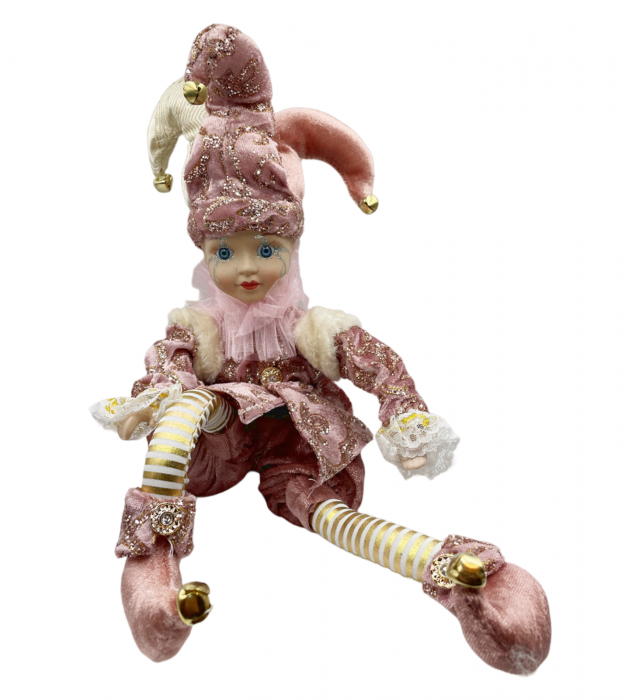 Figurina muzicala animata - Arlechin JOLLO, Roz, 45cm [7]