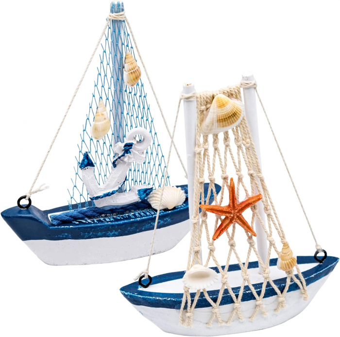 Barca lemn decorativa NAVY, 10x12cm [2]
