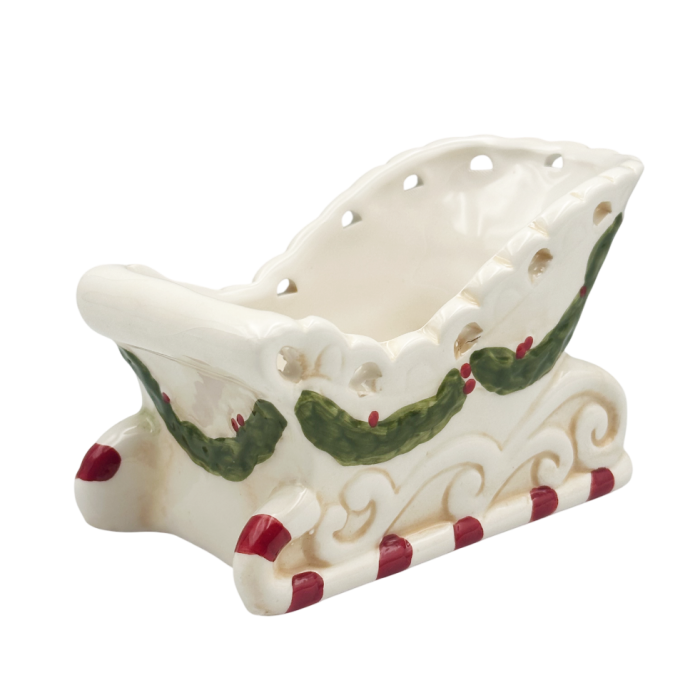 Sanie decorativă albă cu motive de Crăciun JOY - decor festiv [1]