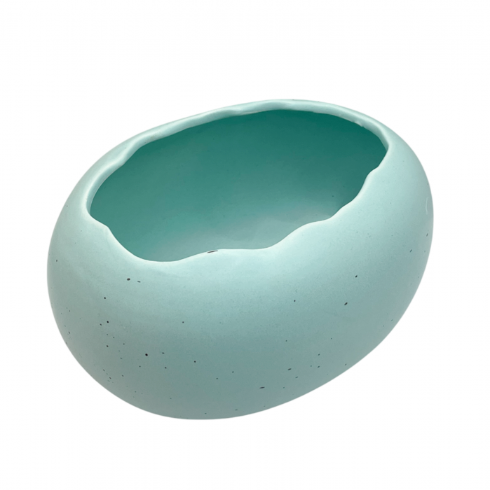 Vas ceramica pentru flori EGGSHELL, Verde, 17x13cm [1]