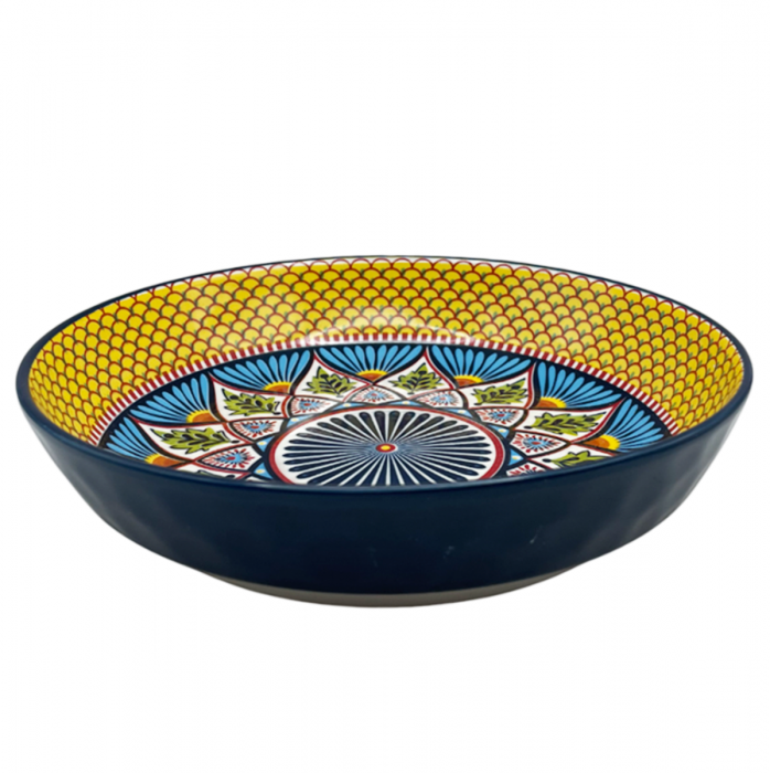 Bol servire CAPRI, Albastru Galben, 20.5x4.5cm [2]