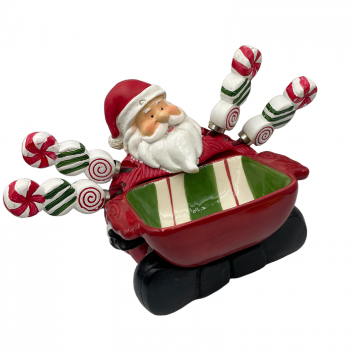 Bol Craciun cu 4 cutite HUNGRY SANTA, 13x12cm [3]