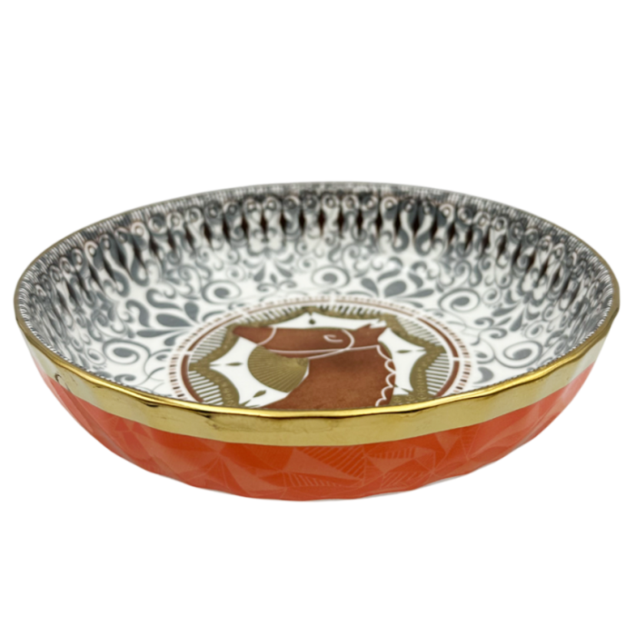 Bol portelan cu margine aurie HERMES [1]