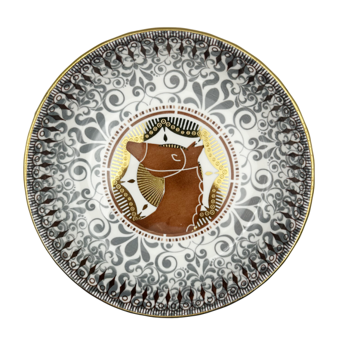 Bol portelan cu margine aurie HERMES [2]