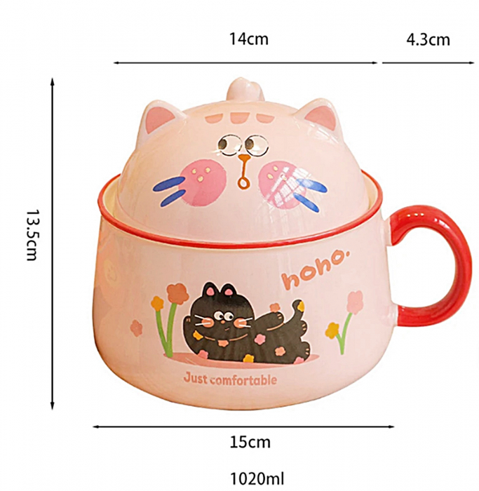 Set Cana & Bol servire, PISICA MICKY, Roz [7]