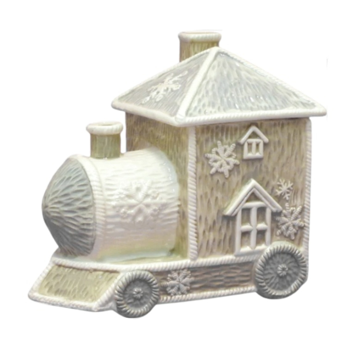 Bomboniera Craciun Locomotiva JOY, Bej, 20x20cm [1]