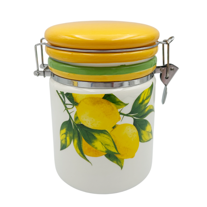 Borcan ceramic cu capac etanș – model cu lămâi - LIMONE [1]