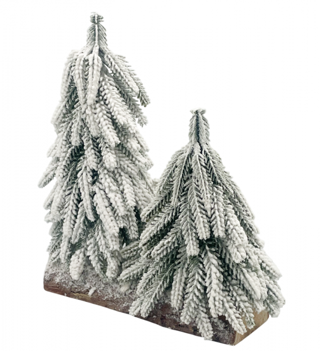 Decor cu brazi inzapeziti FROSTY, 25cm [2]