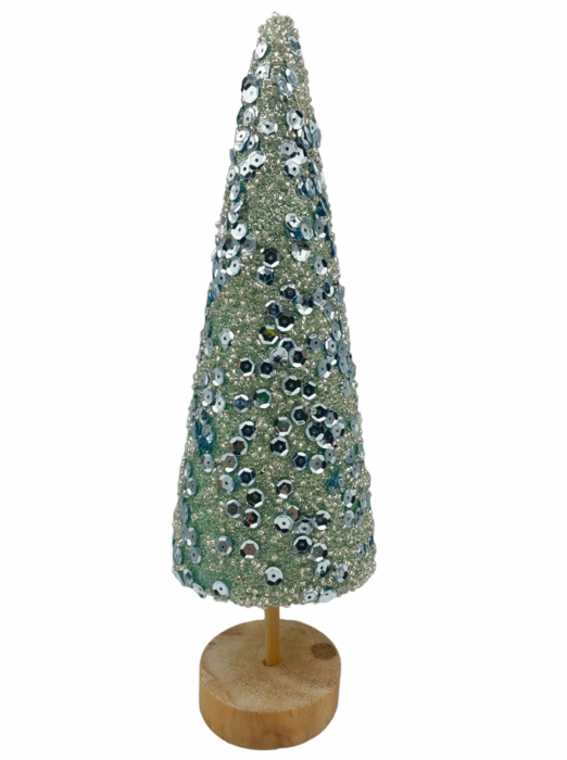 Bradut decorativ GLAMOUR, Verde menta, 26cm [2]