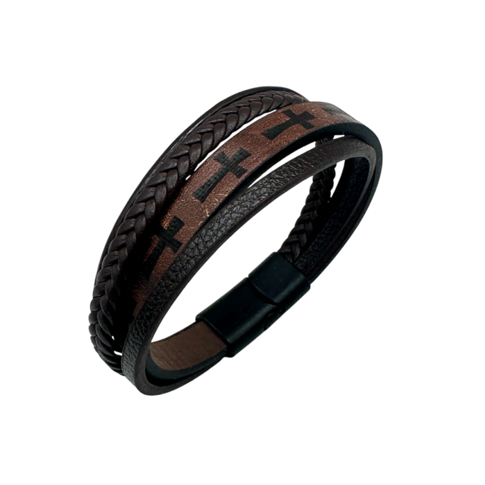 Bratara barbati CROSS, Piele neagra [2]