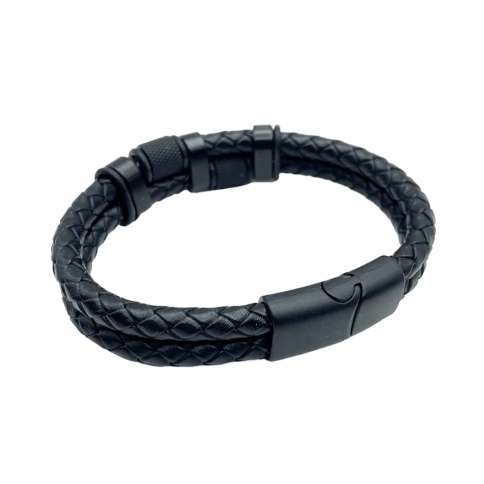 Bratara barbati STEVE, Piele neagra [2]