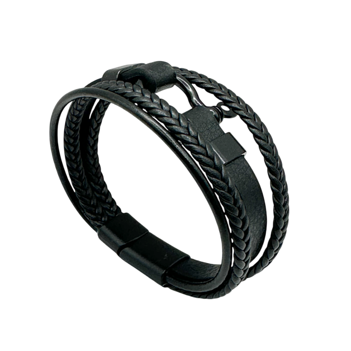 Bratara barbati DRAKE, Piele neagra [1]