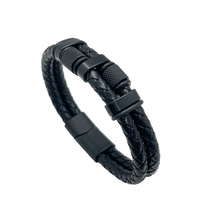Bratara barbati STEVE, Piele neagra [1]