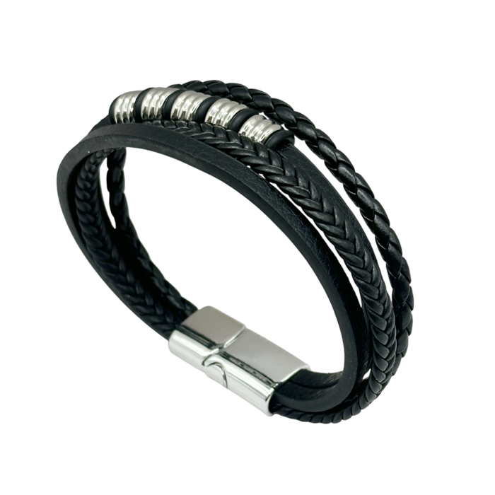 Bratara barbati STEVE, Piele neagra [1]