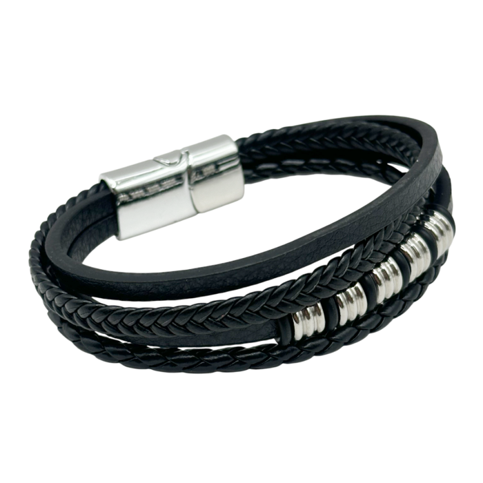 Bratara barbati STEVE, Piele neagra [3]