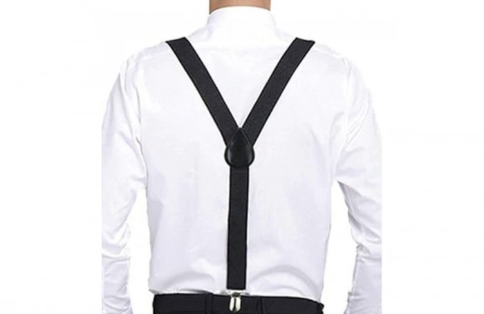 Bretele late CHARLIE, Bleumarin, Cu clips [4]