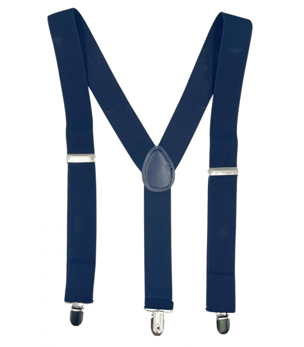Bretele late CHARLIE, Bleumarin, Cu clips [2]