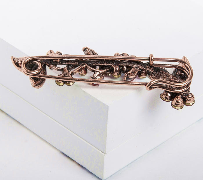 Brosa - Ac de siguranta LOUISE, Auriu, 7cm [4]
