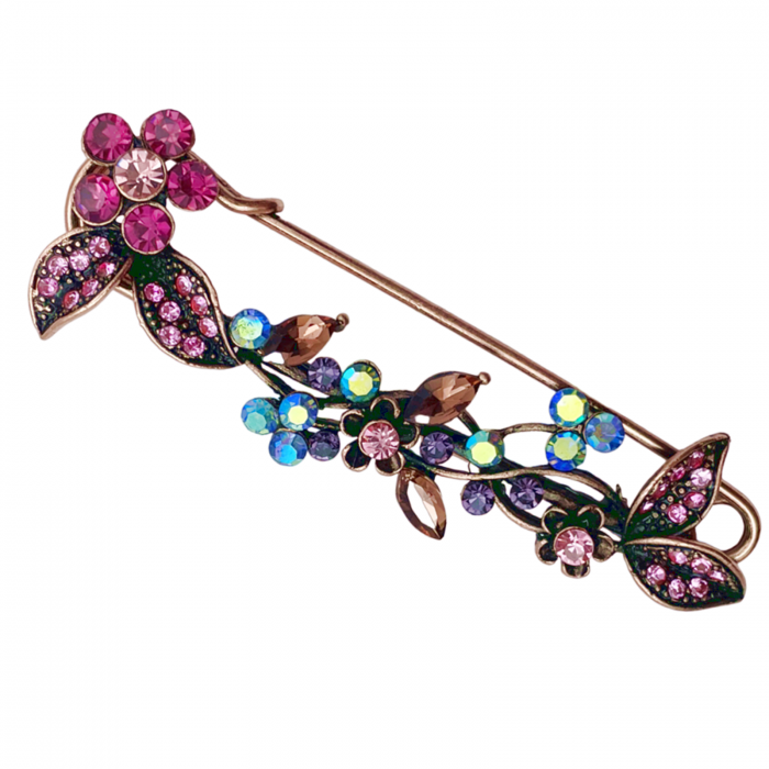 Brosa - Ac de siguranta LOUISE, Auriu, 7cm [1]