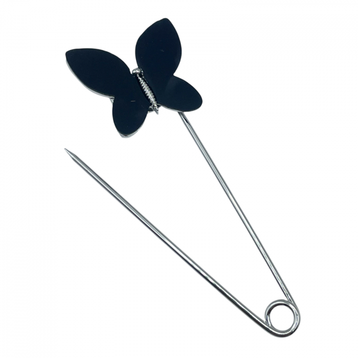Brosa - Ac de siguranta KARINA, Argintiu, 7cm [2]