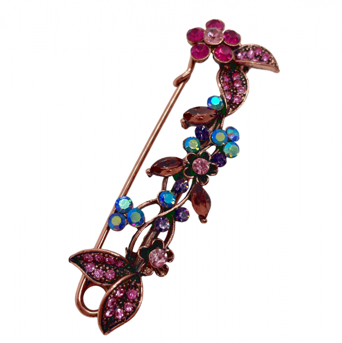 Brosa - Ac de siguranta LOUISE, Auriu, 7cm [2]