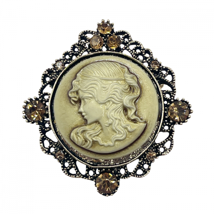 Brosa Camee SOPHIA, Auriu, 5cm [1]