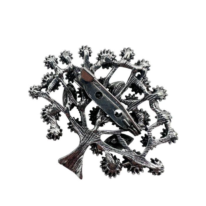 Brosa Copacul Vietii argintiu cu cristale multicolore LIFE [2]