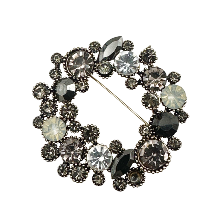 Brosa Coronita cu strasuri YVETTE, Auriu, 4.5cm [1]